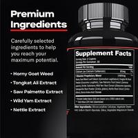 Capsules OEM pour hommes adultes stimulant la testostérone et améliorant la gestion de l'énergie pour la résistance et l'endurance