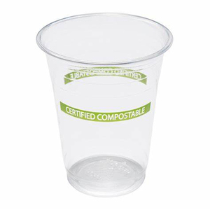 Plant Based BPA Free Biodegradable Compostable Disposable Clear 12oz 16oz 32Oz Flat Dome Sip Lids PLA Cup