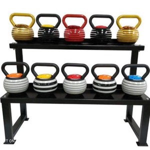 Ensemble de kettlebells réglables en fonte, 8 kg, 10 kg, 12 kg, 16 kg, 20 kg, 32 kg, kettlebells robustes pour la musculation à domicile - Product Image 1