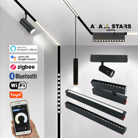 Nouveau design de rail magnétique pour éclairage LED linéaire, spots intérieurs personnalisés, glissants sur rail, pour vitrine, bibliothèque, éclairage d'hôtel