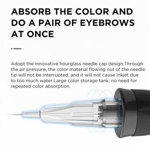 Máquina de maquillaje permanente de acero inoxidable eléctrica inalámbrica para dermopigmentación, pluma recargable, pistola de tatuaje, cejas, PMU inalámbrico - Product Image 4