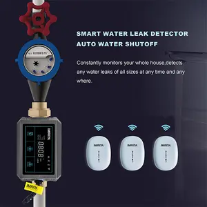 IMRITA Home Use Pipeline Leak Detection Smart Residential Water Leak Detector Sensor With Water Shut Off Valve Alarm System