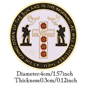 Bộ sưu tập tiền xu lưu niệm mạ bạc Vàng kỷ niệm năm 100 từ khi kết thúc chiến tranh Thế Giới I sưu tập - Product Image 3