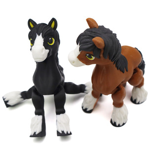 Figura de Caballo Articulada de Silicona Impresa en 3D, Características Móviles, Diseño Contemporáneo, Artesanía Ecológica para Aliviar el Estrés, Decoración del Hogar - Product Image 3