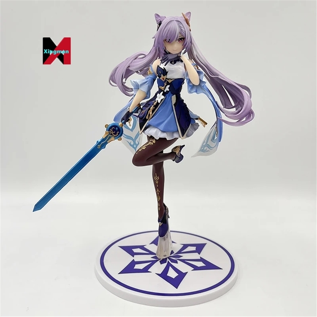 Jiumaocleu Figurine Keqing 24,5 Cm – PVC, Personnage Genshin Impact, Collection Et Décoration