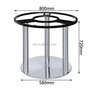 רגלי שולחן מעוצבות מפלדה יצוקה למסעדות, ברים ופינות קפה, נגד נדנוד, התקנה קלה, בסיס עגול לשולחן - Product Image 4