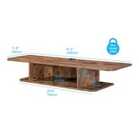 Support d'écran d'ordinateur et de télévision en bois, nouveau design, grand modèle, couleur marron rustique, certifié CARB, Maiernuo T079