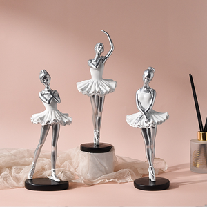 Figurine de <span class=keywords><strong>ballerine</strong></span> dansante en polyrésine, peinte à la main, écologique, modèle de table, décoration de pièce, statue de Noël - Product Image 2