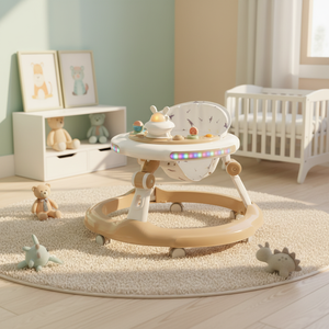 Chaise haute pour bébé réglable en hauteur, anti-basculement, pliable, en plastique, 0-3 ans, 6-18 mois, chaise à pousser pour apprendre à marcher, marcheur pour bébé - Product Image 4