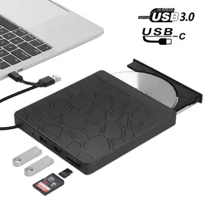 厂家直销usb3.0外置笔记本DVD -RW DVD/CD type-c端口光盘驱动程序，适用于笔记本电脑