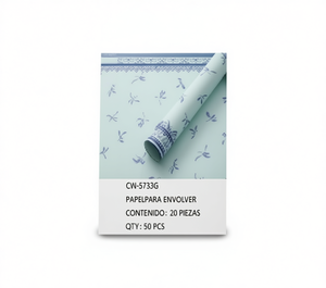 Carta da regalo coreana 57x57 cm con motivo floreale per regali e artigianato - Product Image 1