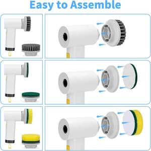 Fabricante de cepillos de limpieza eléctricos 5 en 1, fregador giratorio electrónico recargable, cepillo de tanque de cocina eléctrico para lavar platos - Product Image 5