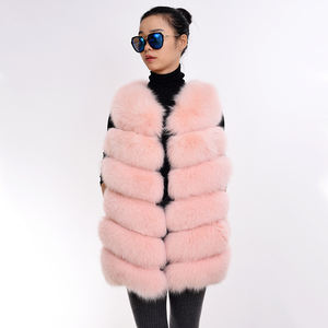 المصنع بسعر الجملة صدرية فرو الثعلب سترة فرو روسية للنساء الشتاء - Product Image 6