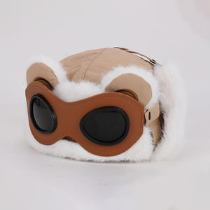 2025 sombreros de bombardero para niñas y niños, sombrero con orejeras Unisex, gafas de <span class=keywords><strong>Aviador</strong></span> a prueba de frío, terciopelo de invierno, gorra de piloto de esquí Unisex para mantener el calor - Product Image 5