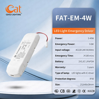 Kit de conversion d'alimentation de secours LED 3-40W avec batterie LiFePO4 de 180 minutes pour panneau lumineux encastré