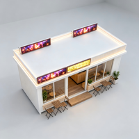 Mini-conteneurs mobiles extensibles sur mesure pour cafés et hôtels, structures en acier préfabriquées de 20 pieds avec panneaux sandwich