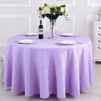 Nappe ronde de 120 pouces de style européen de haute qualité avec motif jacquard floral, nappe moderne et simple pour hôtel et banquet