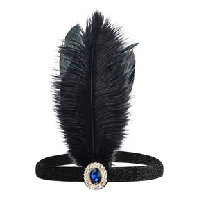 Bandeau à clapet des années 1920, casque à clapet de costume pour femme, bandeau à plumes pour soirée à thème <span class=keywords><strong>Gatsby</strong></span> - Product Image 6
