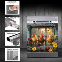 Aimants de réfrigérateur en polyrésine de forme Art Déco, vente chaude en usine, taille moyenne, autocollants magnétiques en forme de tournesol, compatibles lave-vaisselle