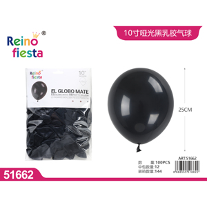 Globos negros mate de 10 pulgadas, 100 piezas a granel para fiestas y eventos, proveedor de globos de confianza para fiestas - Product Image 1