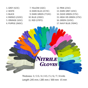 Guantes <span class=keywords><strong>de</strong></span> nitrilo amarillos personalizados al por mayor <span class=keywords><strong>de</strong></span> fábrica sin polvo 4,5G 5,0G 7,0G guantes <span class=keywords><strong>de</strong></span> examen <span class=keywords><strong>de</strong></span> eliminación <span class=keywords><strong>de</strong></span> tatuajes anticorte para uso alimentario - Product Image 3