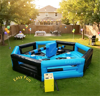 EASYFUN Wipeout gonflable personnalisé pour enfants et adultes, jeu Meltdown, jeu de carnaval Wipeout pour la location