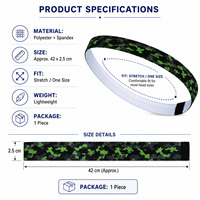 Bandeau de sport en polyester et élasthanne avec silicone antidérapant pour le yoga, la remise en forme, la course à pied et le cyclisme