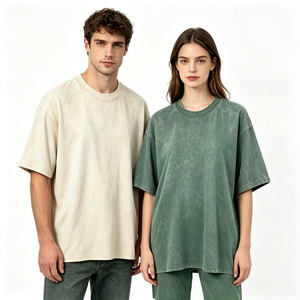 T-shirt surdimensionné en coton pur délavé à l'acide pour homme, impression personnalisée, manches courtes, tenue décontractée d'été, t-shirt graphique quotidien - Product Image 2