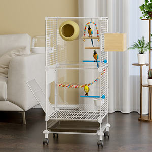 Cage à oiseaux perroquet Cage ménage grande peau de tigre Xuan Feng pivoine sacs pliable miroir moderne luxe Villa élevage boîte hôpital - Product Image 3