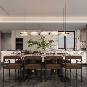 โต๊ะอาหารไม้สไตล์โมเดิร์นมินิมอลที่ปรับแต่งได้ สำหรับโรงแรม วิลล่า และห้องนั่งเล่น - Product Image 2