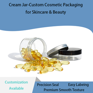 Tarros de Crema PET Transparentes Directo de Fábrica, Envases Cosméticos, Tarros de Plástico para Crema Corporal y Exfoliante, Envases Personalizados - Product Image 3