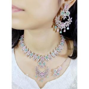 Compromiso de boda de calidad superior AD Colección de joyas Producto a granel Nuevo conjunto de joyas coloridas de moda - Product Image 2