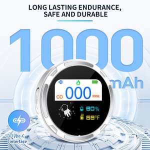 2024 Novo Detector de Gás Multi portátil inteligente Mini Monitor de Qualidade do Ar à Prova D 'Água Analisador de Gás Redondo - Product Image 5