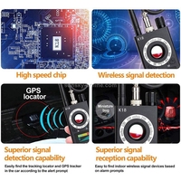 Détecteur de signal RF BLOCKWAVE K68, détecteur de téléphone portable sans fil, caméra, traceur GPS, dispositif anti-espion multifonctionnel, 1200mAh