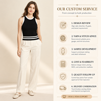 Débardeur Sport Femme en Maille Côtelée à Col Rond avec Bordure Contrastante, Design Tendance