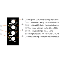 FETRELAY FRMD1M2F1 Relay Timer Digital 12-240V AC/DC Tegangan Operasi 0.02s 500 Jam Multifungsi Pemasangan Sekrup