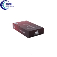 Caja de Regalo Plegable Ecológica de Alta Calidad con Logotipo en Papel Plateado para Envases Cosméticos, Frascos, Botellas y Productos de Perfumería