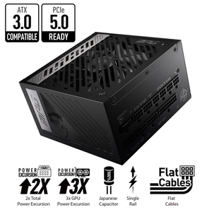 Fuente de Alimentación MSI MPG <span class=keywords><strong>A750G</strong></span> PCIE 5.0 de 750W con Certificación 80 PLUS GOLD, Totalmente Modular, para Juegos, Compatible con Cable 12VHPWR, Compatible con 4070 ATX 3.0 - Product Image 4