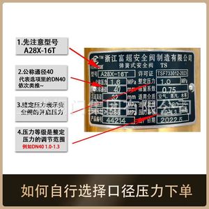 Válvula de seguridad con resorte A28X-16T, elevación completa, roscada, totalmente de cobre, para alivio de presión en compresores, cilindros de aceite y gas - Product Image 4