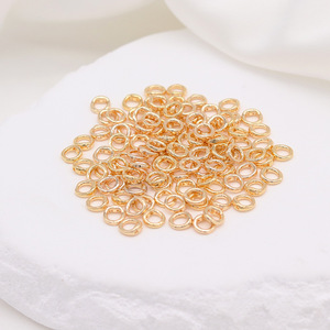 Fábrica Atacado 14K Banhado A Ouro Duplo Buraco Porco Nariz Anel Conexão End Anel DIY Bead Pulseira Colar Acessórios - Product Image 3