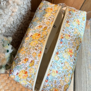 Bolsa de viaje acolchada Floral con logotipo personalizado de 10 pulgadas, 50 patrones, bolsa de cosméticos grande con cremallera, estuche para brochas de maquillaje para mujer, neceser - Product Image 2