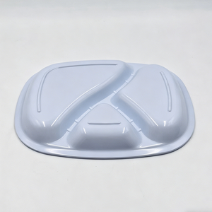 <span class=keywords><strong>Assiette</strong></span> carrée en mélamine 3 compartiments <span class=keywords><strong>Blanche</strong></span> <span class=keywords><strong>Neige</strong></span> pour buffet, restaurants et fêtes - Product Image 2