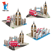 Vente en gros de jouets éducatifs créatifs pour enfants, en mousse et papier, puzzle 3D stéréoscopique, modèle à assembler