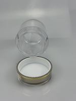 Bouteille capsule en acrylique à double paroi sans BPA, pot vide pour produits de santé, taille et logo personnalisés pour l'emballage de poudres, comprimés et bonbons
