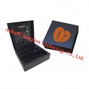 High Quality Wholesale Custom Coffee Box Wooden <b>Wrapped</b> Gift Box Luxury Gift Box - Product Image 6