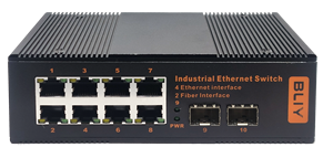 สวิตช์เครือข่ายอุตสาหกรรม BLIY 8 พอร์ต กิกะบิต พร้อม QoS ความเสถียรสูง OEM ODM - Product Image 4