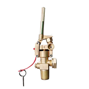 Válvula de Cilindro para Sistema de Supresión de Incendios con CO2 - Latón, Rosca de Salida de 15 MPa W21.8, Rosca de Entrada de la Válvula PZ27.8, Dispositivo de Seguridad - Product Image 1