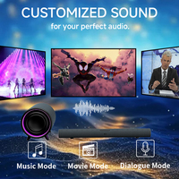 Barre de son pour système de cinéma maison TV avec télécommande sans fil, lumière RVB, caisson de basses stéréo pour ordinateur de bureau, ordinateur portable, PC, jeux, USB portable