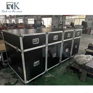 เวทีงานแต่งงานแบบพกพาพร้อมกล่องใส่แบบมีล้อ เวทียกพื้นอลูมิเนียมแบบพับได้ - Product Image 2