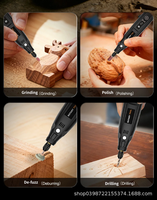 Mini kit d'outils rotatifs sans fil DIY, 8 vitesses, batterie 2.0AH, ensemble de 72 pièces pour le polissage de modèles d'imprimantes 3D